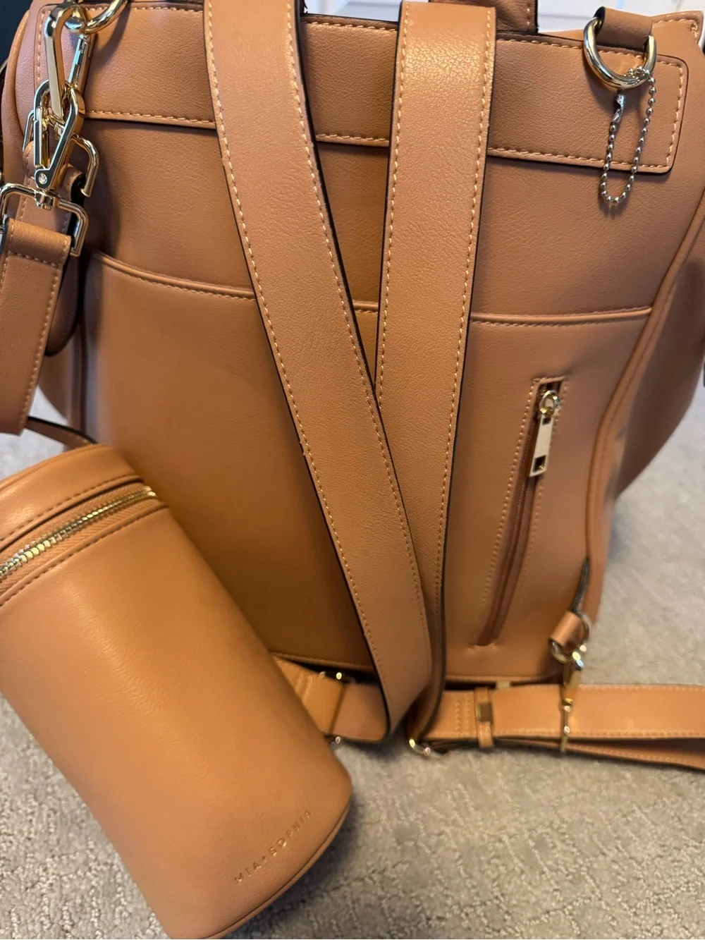 Mia + Sophia The Sophia Diaper Bag in brown